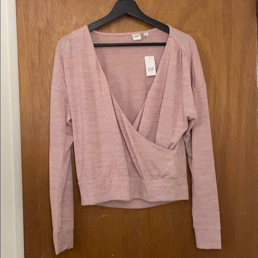 NWT Gap Blush Wrap Top